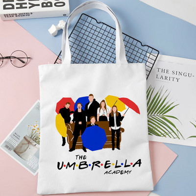 nákupná taška Umbrella Academy nákupná opakovane použiteľná bolsa bolsas de tela taška na potraviny vak cabas bolsas ecologicas šnúrka