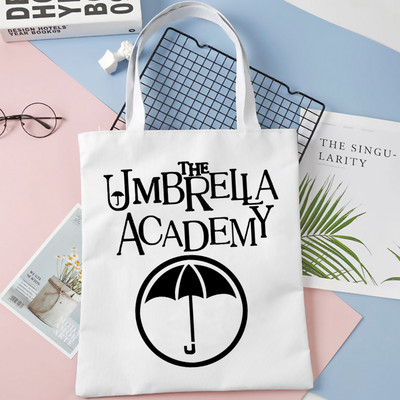 nákupná taška Umbrella Academy nákupná opakovane použiteľná bolsa bolsas de tela taška na potraviny vak cabas bolsas ecologicas šnúrka