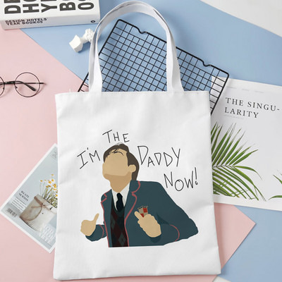 nákupná taška Umbrella Academy nákupná opakovane použiteľná bolsa bolsas de tela taška na potraviny vak cabas bolsas ecologicas šnúrka