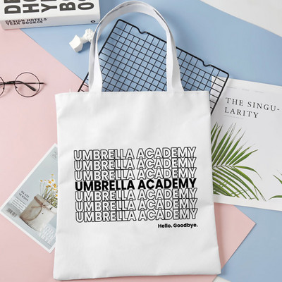 nákupná taška Umbrella Academy nákupná opakovane použiteľná bolsa bolsas de tela taška na potraviny vak cabas bolsas ecologicas šnúrka