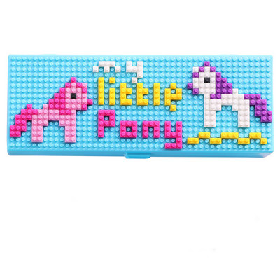 Block puzzle pernica Crtić slatka kutija za pismarice DIY pernica Kutija za olovke Intelektualna djeca Ručno izrađena torba za pisarice poklon