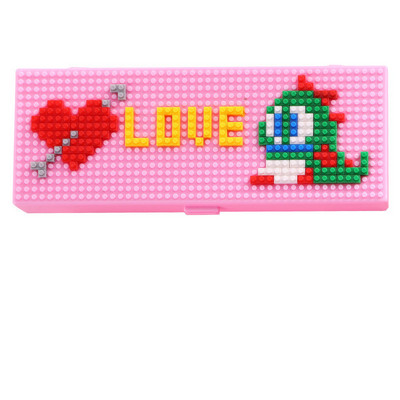 Block puzzle pernica Crtić slatka kutija za pismarice DIY pernica Kutija za olovke Intelektualna djeca Ručno izrađena torba za pisarice poklon