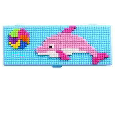 Block puzzle pernica Crtić slatka kutija za pismarice DIY pernica Kutija za olovke Intelektualna djeca Ručno izrađena torba za pisarice poklon