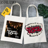 My Chemical Romance McR Dead plátená taška nákupná taška Tote Harajuku nákupná taška dámska taška cez rameno dámska kabelka s veľkou kapacitou