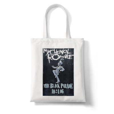 My Chemical Romance McR Dead plátená taška nákupná taška Tote Harajuku nákupná taška dámska taška cez rameno dámska kabelka s veľkou kapacitou