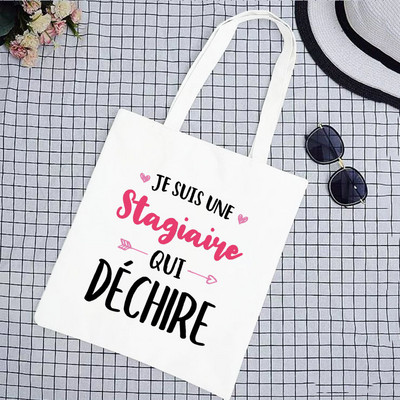 Super Merci Atsem Print Geantă de cumpărături pentru femei Geantă tote din pânză Genți de mână de călătorie în aer liber Geanta de depozitare eco reutilizabilă Cadouri pentru profesori