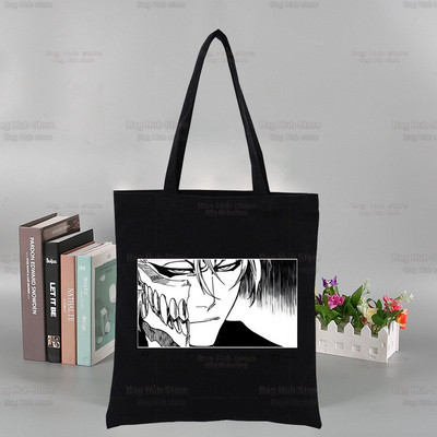 „Bleach Harajuku Canvas“ moterų koledžo Ulzzango juodos didelės kasdienės mados „Kurosaki Ichigo“ japonų anime pečių krepšiai