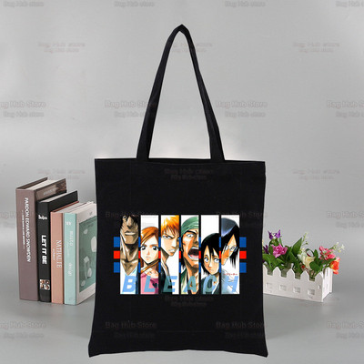 „Bleach Harajuku Canvas“ moterų koledžo Ulzzango juodos didelės kasdienės mados „Kurosaki Ichigo“ japonų anime pečių krepšiai