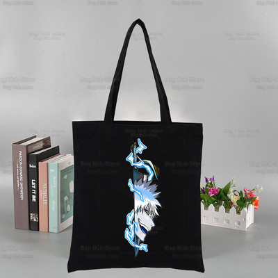 „Bleach Harajuku Canvas“ moterų koledžo Ulzzango juodos didelės kasdienės mados „Kurosaki Ichigo“ japonų anime pečių krepšiai