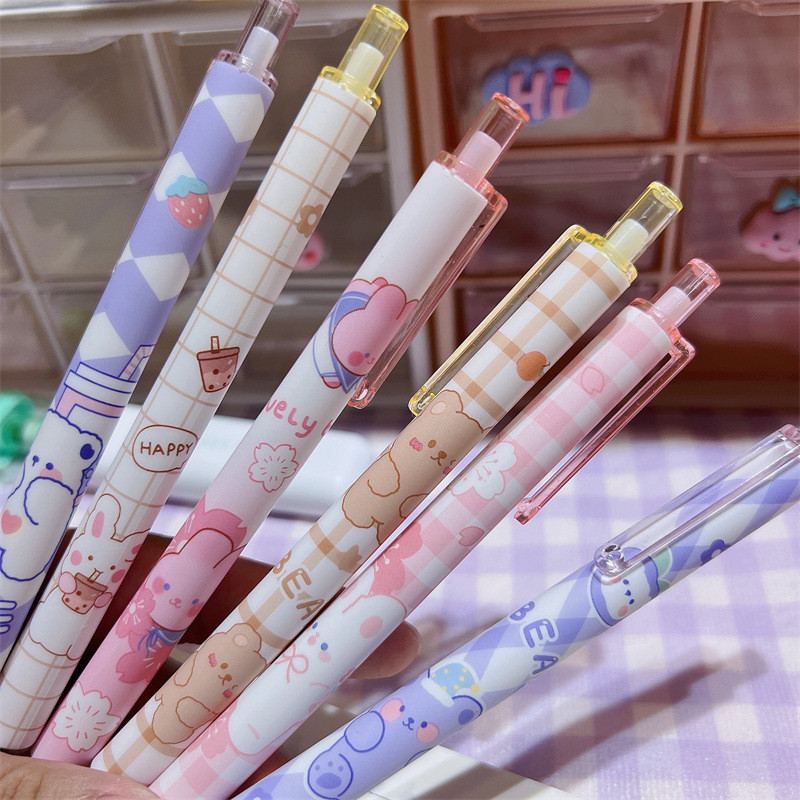 TULX stacionarūs grįžimo į mokyklą raštinės reikmenys rašikliai kawaii biuro reikmenys mieli mokykliniai reikmenys rožiniai mokykliniai reikmenys šaunūs rašikliai