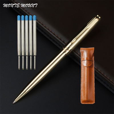 Luksuzni visokokvalitetni metal 388 za nehrđajući čelik Poslovni uredski školski pribor Kemijska olovka Zlatna kopča Novo