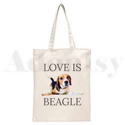 Juokingi Biglio šuo Naminiai gyvūnai Bigliai Grafinis animacinis filmas Spausdinti Pirkinių Krepšiai Mergaičių mada Kasdienis paketas Rankinė