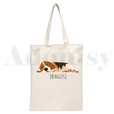 Juokingi Biglio šuo Naminiai gyvūnai Bigliai Grafinis animacinis filmas Spausdinti Pirkinių Krepšiai Mergaičių mada Kasdienis paketas Rankinė