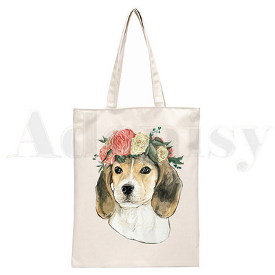 Juokingi Biglio šuo Naminiai gyvūnai Bigliai Grafinis animacinis filmas Spausdinti Pirkinių Krepšiai Mergaičių mada Kasdienis paketas Rankinė