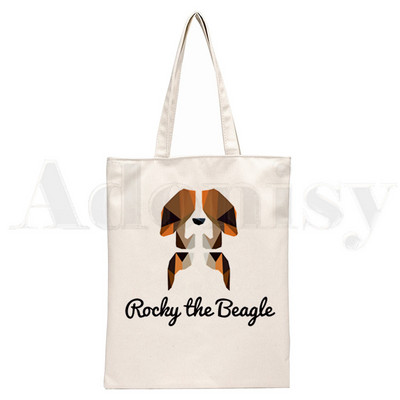 Juokingi Biglio šuo Naminiai gyvūnai Bigliai Grafinis animacinis filmas Spausdinti Pirkinių Krepšiai Mergaičių mada Kasdienis paketas Rankinė