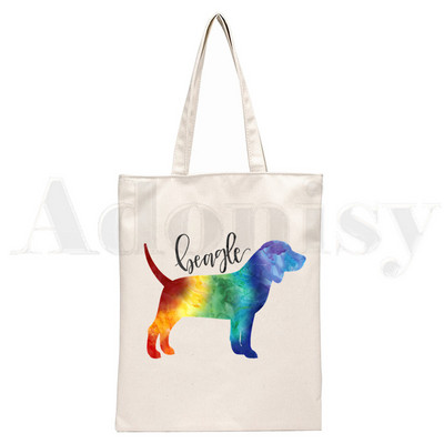 Juokingi Biglio šuo Naminiai gyvūnai Bigliai Grafinis animacinis filmas Spausdinti Pirkinių Krepšiai Mergaičių mada Kasdienis paketas Rankinė