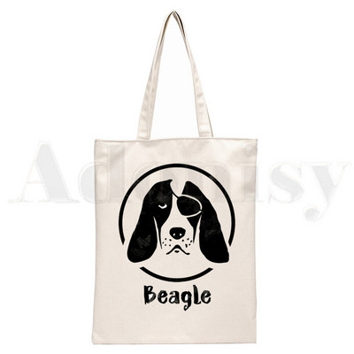 Juokingi Biglio šuo Naminiai gyvūnai Bigliai Grafinis animacinis filmas Spausdinti Pirkinių Krepšiai Mergaičių mada Kasdienis paketas Rankinė