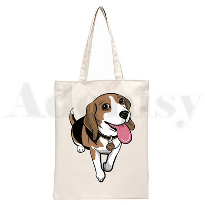 Juokingi Biglio šuo Naminiai gyvūnai Bigliai Grafinis animacinis filmas Spausdinti Pirkinių Krepšiai Mergaičių mada Kasdienis paketas Rankinė