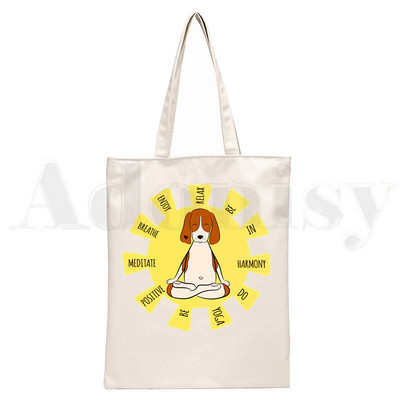 Juokingi Biglio šuo Naminiai gyvūnai Bigliai Grafinis animacinis filmas Spausdinti Pirkinių Krepšiai Mergaičių mada Kasdienis paketas Rankinė