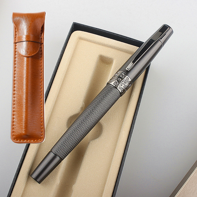 pix pentru școală de lux Metal, cadouri de birou de afaceri de vârf, pix semnătură Genți de creion din PU alege