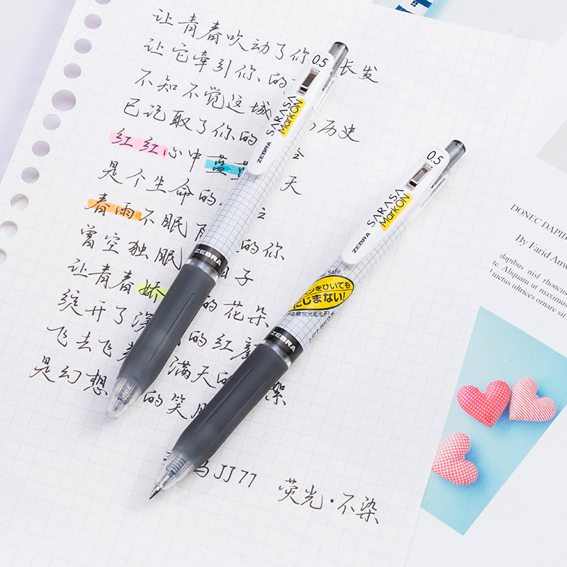 ZEBRA SARASA JJ77 MARK ON Gel olovke 0,4 mm 0,5 mm Brzo sušeće Ne cvjetaju Ne nejasne Japanski pribor Uredski materijal za studente