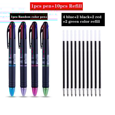 Raznobojna kemijska olovka u 4 boje 0,7 mm kemijska olovka Crna Crvena Plava Zelena Tinta s punjenjem Studenti koji pišu pribor