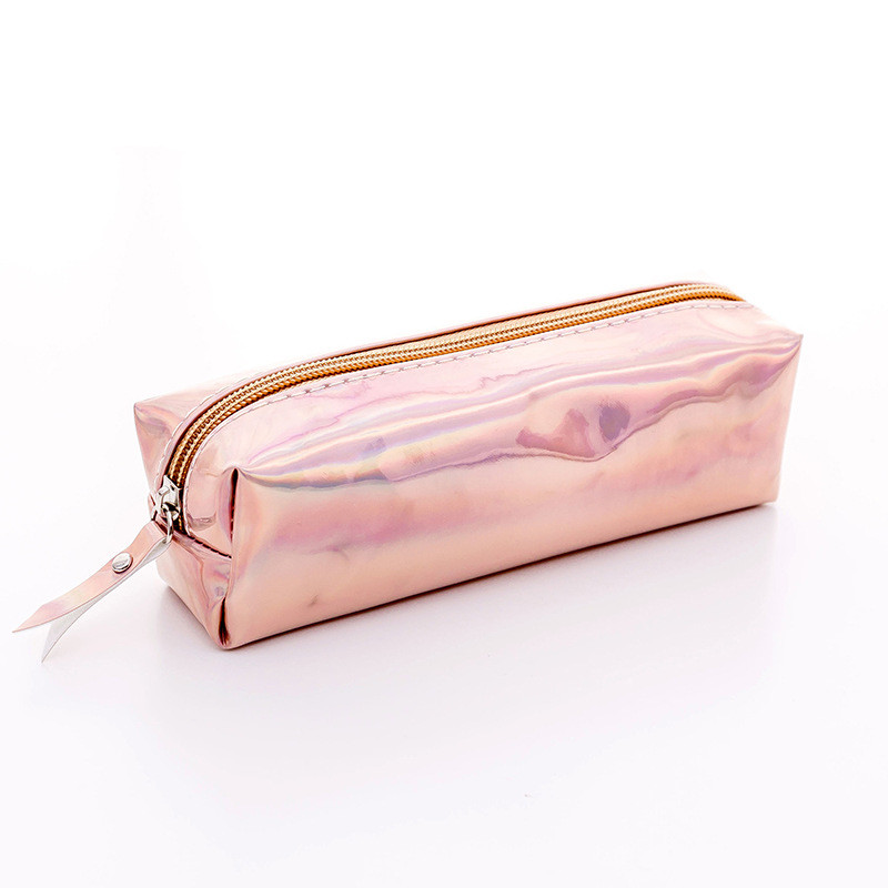 Husă colorată pentru creion cu laser, aur roz, rechizite școlare de calitate, Kawaii, papetărie, cutie pentru creioane, cadou pentru școală de birou