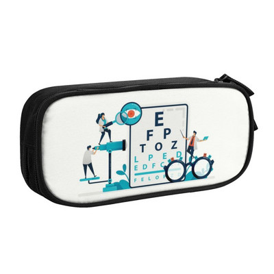 Kawaii Trendy Optičarske naočale Pernica za djevojčice i dječake Velika pohrana Optometristička pernica Školski pribor