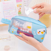 Geantă pentru creion, cu șnur special puternic, cu model de animale, pentru studenți de școală, trusa de creion pentru birou, husă pentru creion