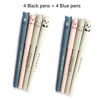 55 bucăți/set pixuri cu gel ștergebile Pixuri albastre Tije 0,5 mm rezerve de cerneală stilou cu bile cu mâner lavabil Papetarie Rechizite școlare de birou