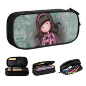 Cutie pentru creioane cu muzică Rock Roll Santoro pentru fetiță băiat de stocare mare Gorjuss Girl cutie pentru pixuri din desene animate Accesorii școlare