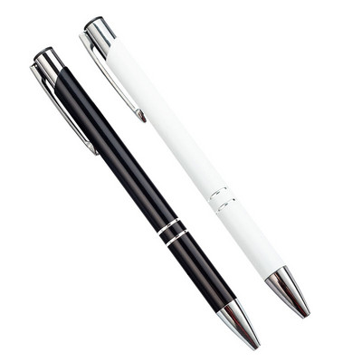 Pixuri cu bilă cu logo personalizat, alb, negru