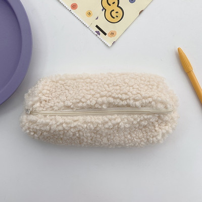 Trusa de creion Kawaii Papetarie coreeana Astuccio Estojo Escolar Husa pentru stilouri de pluș Accesorii de culoare solidă Trousse Scolaire Genți de creion