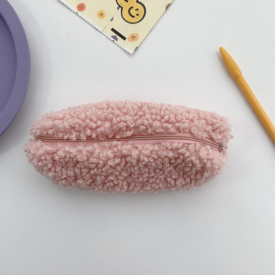 Trusa de creion Kawaii Papetarie coreeana Astuccio Estojo Escolar Husa pentru stilouri de pluș Accesorii de culoare solidă Trousse Scolaire Genți de creion