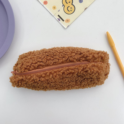 Trusa de creion Kawaii Papetarie coreeana Astuccio Estojo Escolar Husa pentru stilouri de pluș Accesorii de culoare solidă Trousse Scolaire Genți de creion