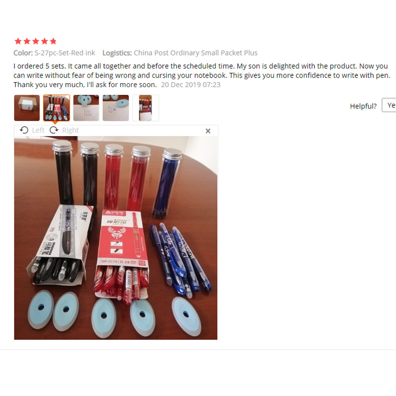 27Pcs/Set Izbrisiva gel olovka Plava tinta 0,5 mm periva drška Kawaii olovke Štapići za punjenje za školske olovke Alat za pisanje Slatki pribor