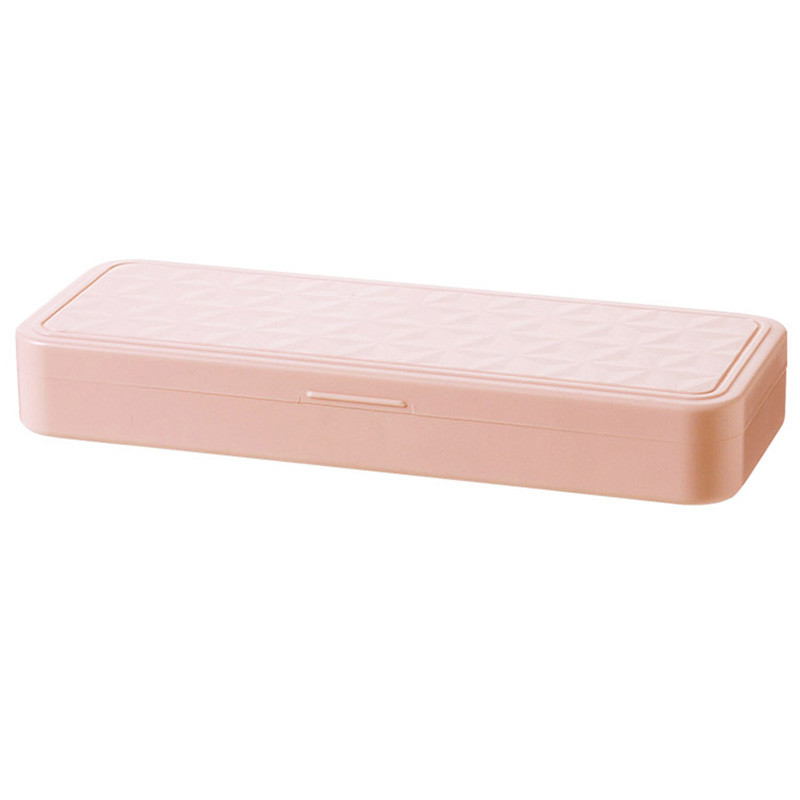 Egyszerű tolltartó Kétrétegű ceruzadoboz, festési kellékek műanyag tárolódoboz Tanulási papíráru Irodai tollrendező