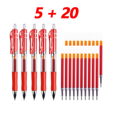 Uvlačiva gel olovka Kemijska olovka velikog kapaciteta 0,5 mm Kemijska olovka Crna/crvena/plava tinta Uredski pribor Školski pribor Pribor