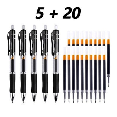 Uvlačiva gel olovka Kemijska olovka velikog kapaciteta 0,5 mm Kemijska olovka Crna/crvena/plava tinta Uredski pribor Školski pribor Pribor