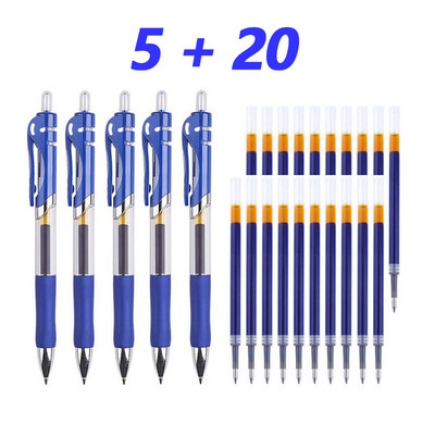 Uvlačiva gel olovka Kemijska olovka velikog kapaciteta 0,5 mm Kemijska olovka Crna/crvena/plava tinta Uredski pribor Školski pribor Pribor