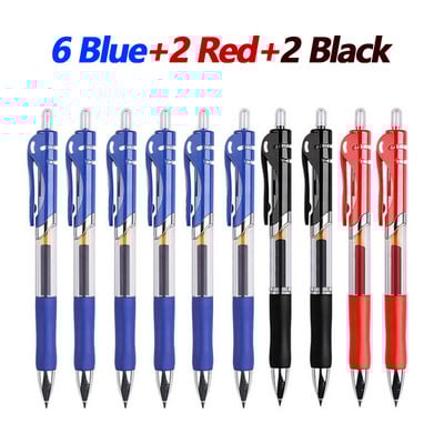 Uvlačiva gel olovka Kemijska olovka velikog kapaciteta 0,5 mm Kemijska olovka Crna/crvena/plava tinta Uredski pribor Školski pribor Pribor