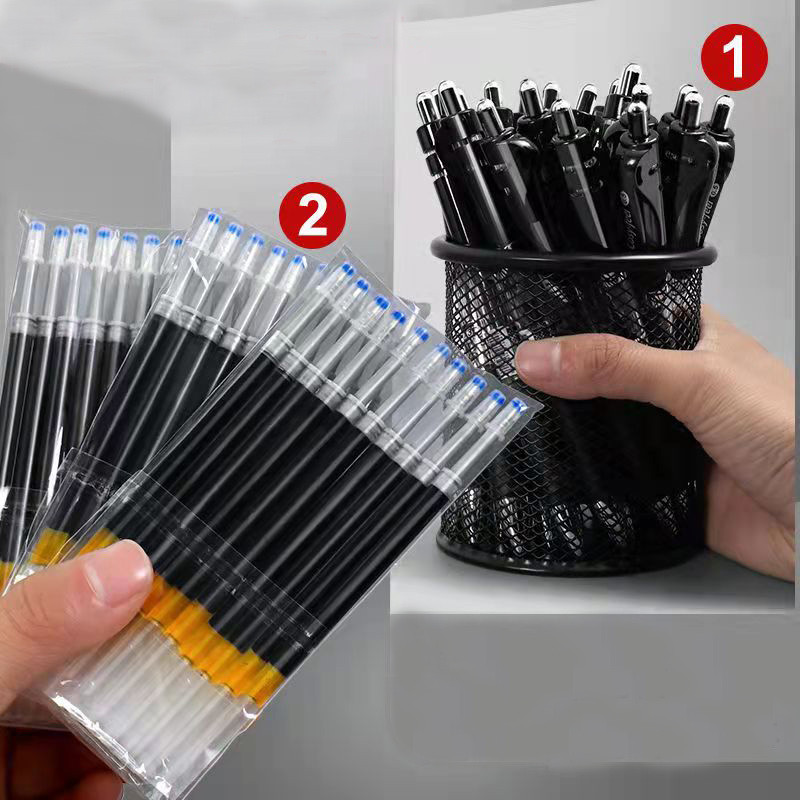 Uvlačiva gel olovka Kemijska olovka velikog kapaciteta 0,5 mm Kemijska olovka Crna/crvena/plava tinta Uredski pribor Školski pribor Pribor