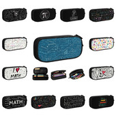 Formule de matematică Casă de creion de matematică Băiat Fată Depozitare mare Science Geek Cadou pentru profesori Geanta creion Husă Papetarie pentru studenți