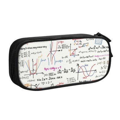 Formule de matematică Casă de creion de matematică Băiat Fată Depozitare mare Science Geek Cadou pentru profesori Geanta creion Husă Papetarie pentru studenți