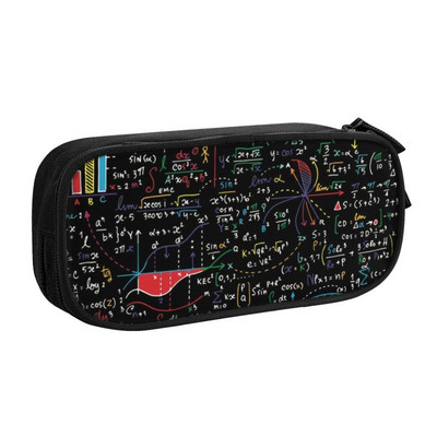 Formule de matematică Casă de creion de matematică Băiat Fată Depozitare mare Science Geek Cadou pentru profesori Geanta creion Husă Papetarie pentru studenți