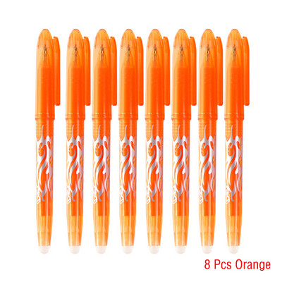 8 vnt., Nutrinami gelio rašikliai, 0,5 mm, spalvinga plaunama rankena, stebuklinga ištrinami rašikliai, skirti mokyklos rašymo įrankiams „Kawaii“ raštinės reikmenys