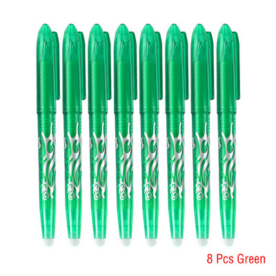 8 vnt., Nutrinami gelio rašikliai, 0,5 mm, spalvinga plaunama rankena, stebuklinga ištrinami rašikliai, skirti mokyklos rašymo įrankiams „Kawaii“ raštinės reikmenys