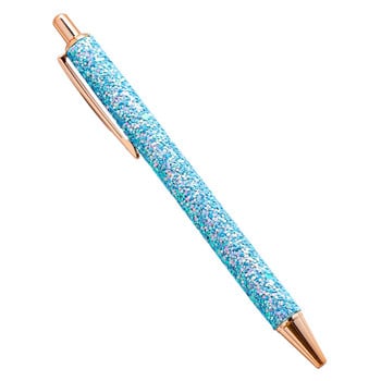 1 τεμάχια Lytwtw\'s Roller Ballpoint Στυλό Rhinestone Luxury Cute Wedding Rose Gold Μεταλλικά επιστολόχαρτα Σχολική προμήθειες γραφείου Spinning