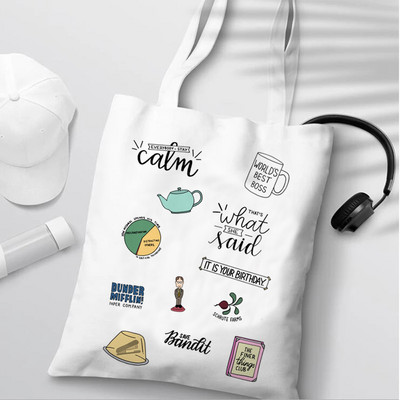 uredska TV emisija Dunder Mifflin Paper Company torba za kupnju višekratna torba za kupnju višekratna torba za višekratnu upotrebu bolsas ecologicas cabas