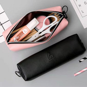 Kandiline pliiatsiümbris Nahast pliiatsikott Vintage retro tõmblukuga pliiatsiümbris kirjatarvete kotid õpilaste kontoritarvete jaoks